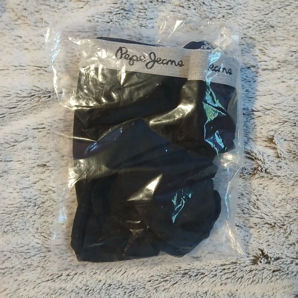 NEW   Pepe Jean Women's Bikini Panties 3 Pack SZ M NIB Black